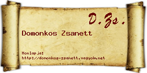 Domonkos Zsanett névjegykártya