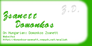 zsanett domonkos business card